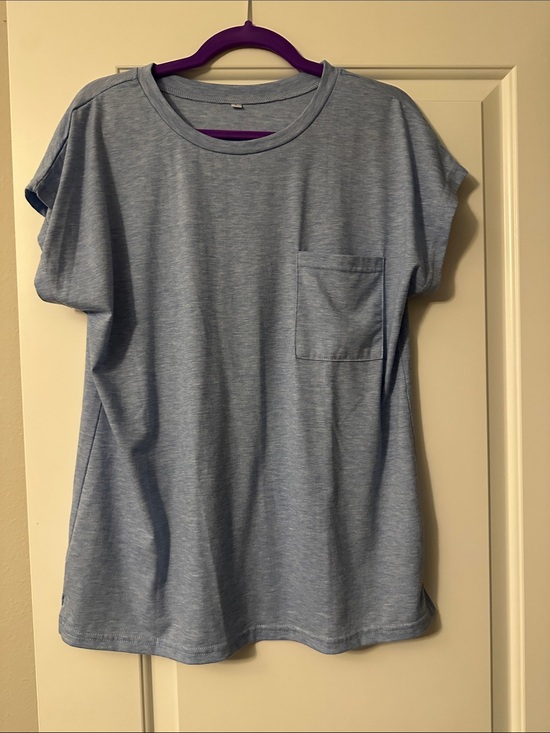 Tops - Light Blue Pocket Tee